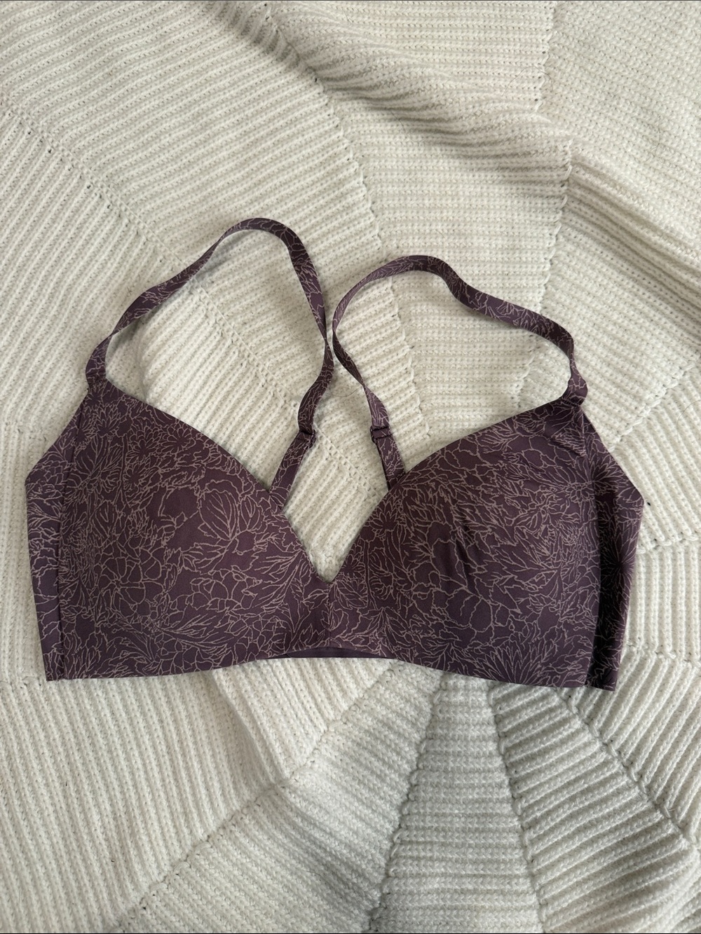 lululemon athletica Plum Floral Wireless Bra